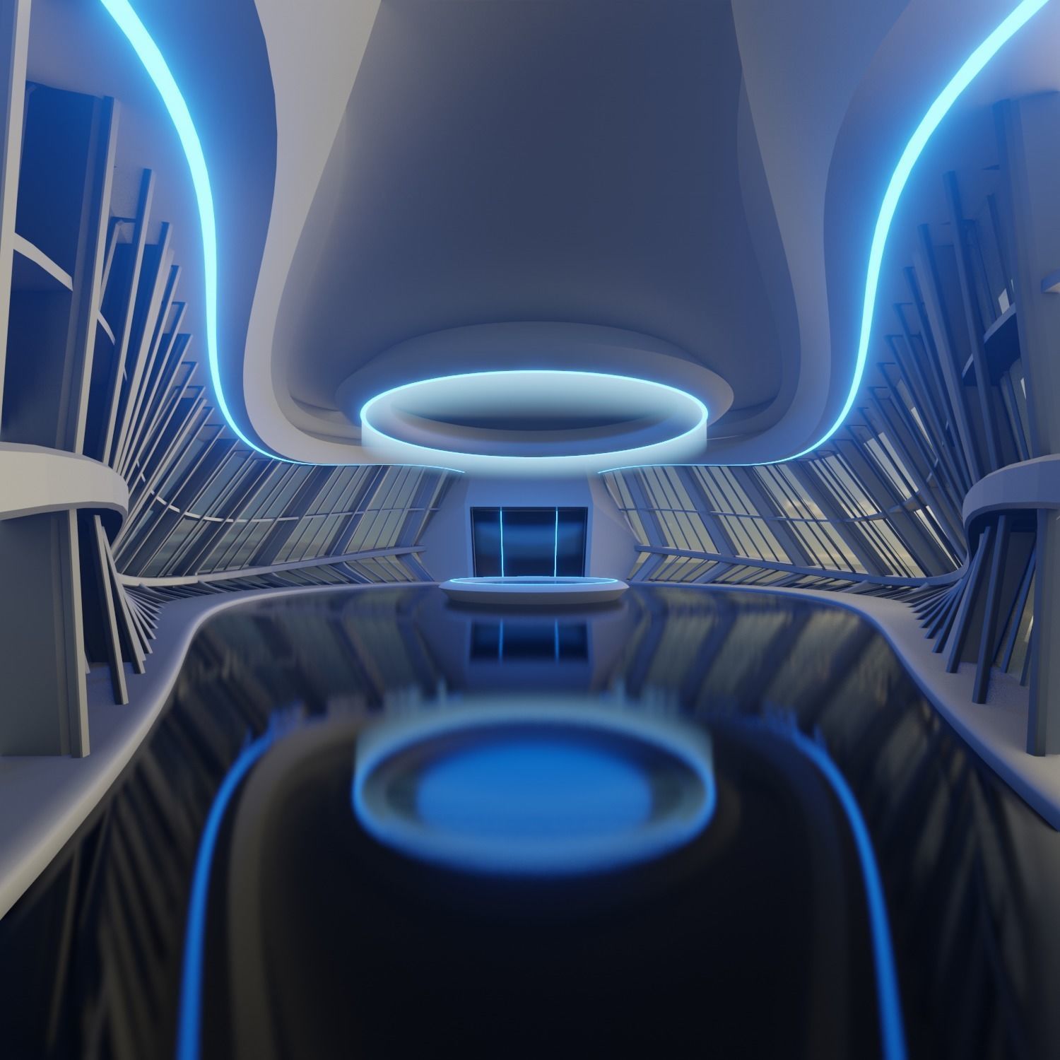 Sci Fi Exhibition Hall Interior with real world scale 3 3D model | CGTrader