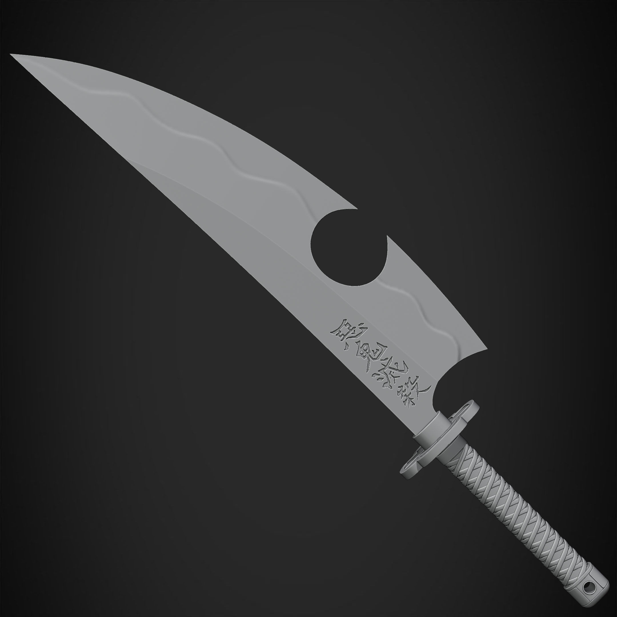 Tengen Uzui Dual Nichirin Cleavers for Cosplay 3D model 3D printable