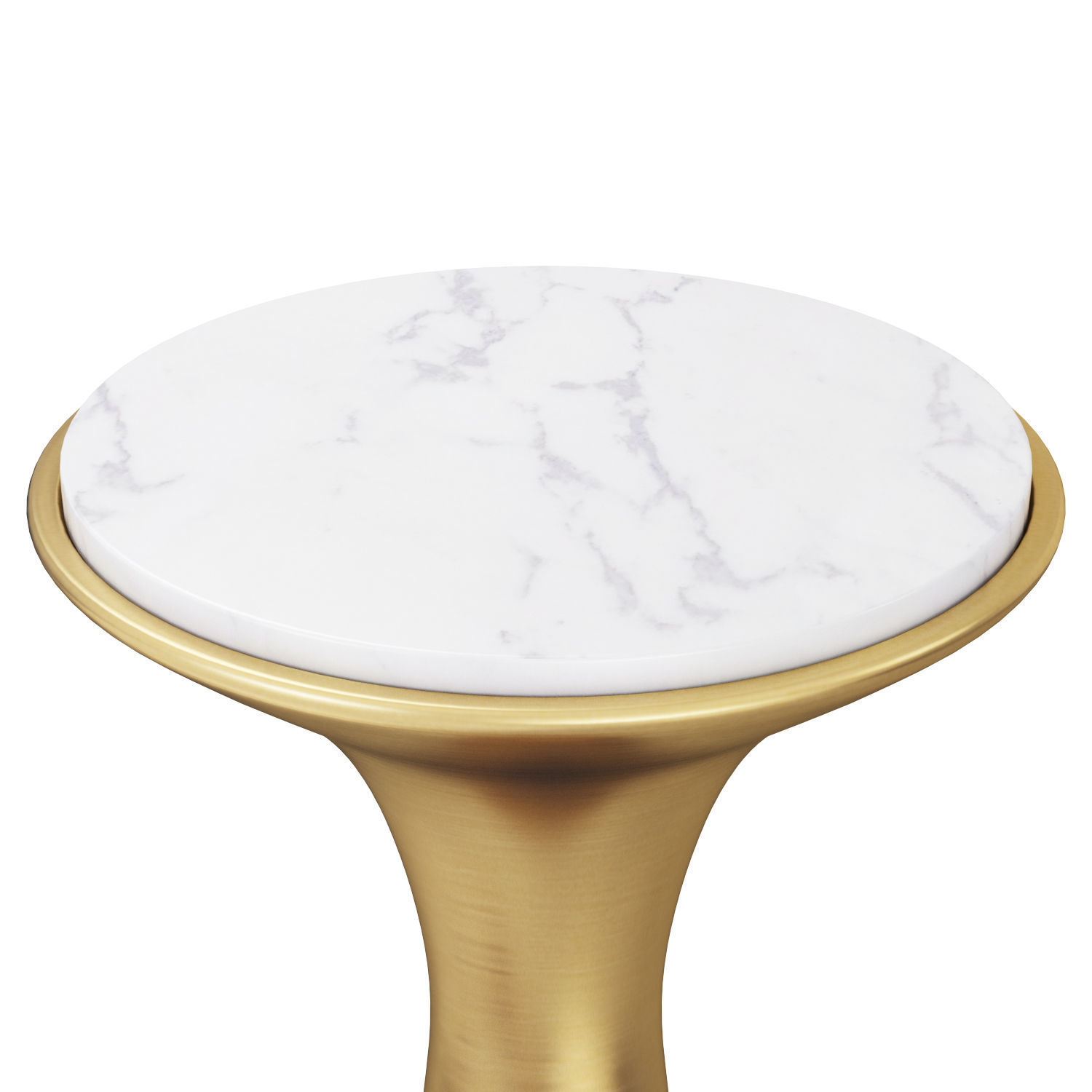 Silhouette Pedestal Drink Table and Marble Coffee Table 3D model CGTrader