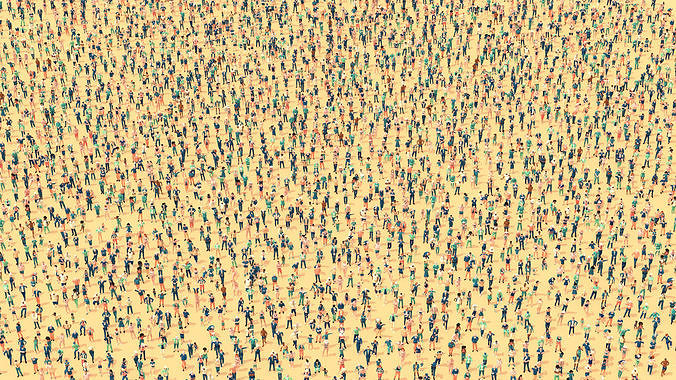 3D model 4000 Posed People Ultimate for ArchViz VR / AR / low-poly ...
