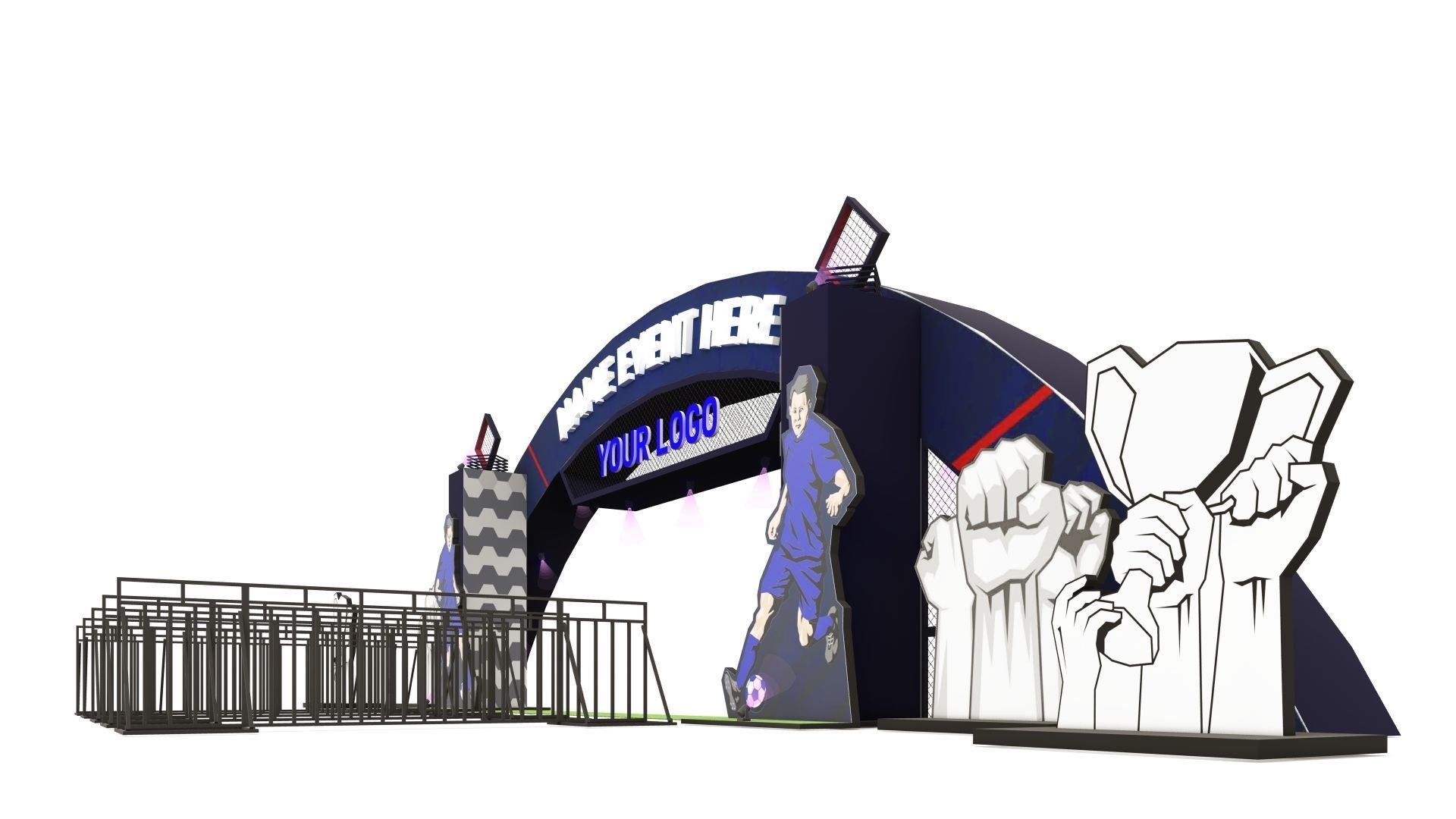 Ball Themed Gate 3D model | CGTrader
