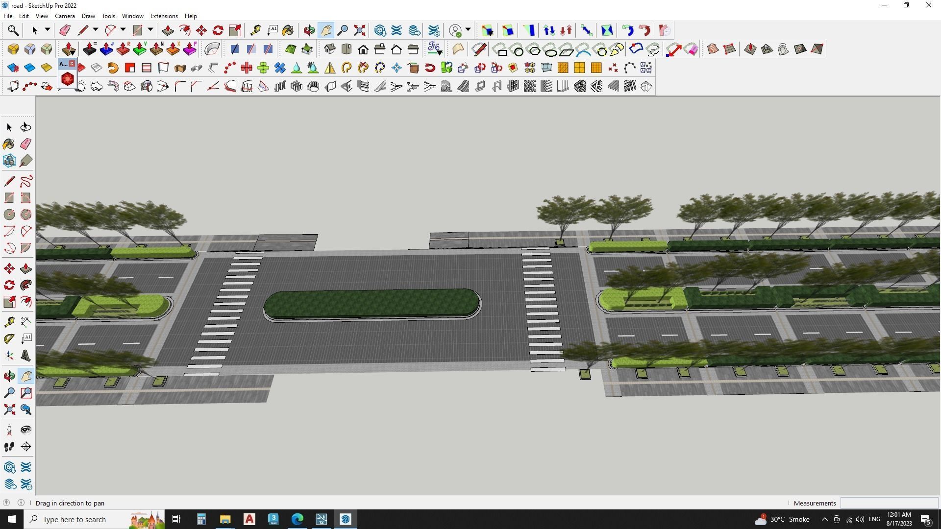 pedestrian road 3d model 3D model | CGTrader