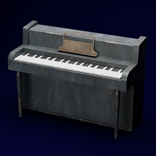 3D model Old Standing Piano VR / AR / lowpoly CGTrader