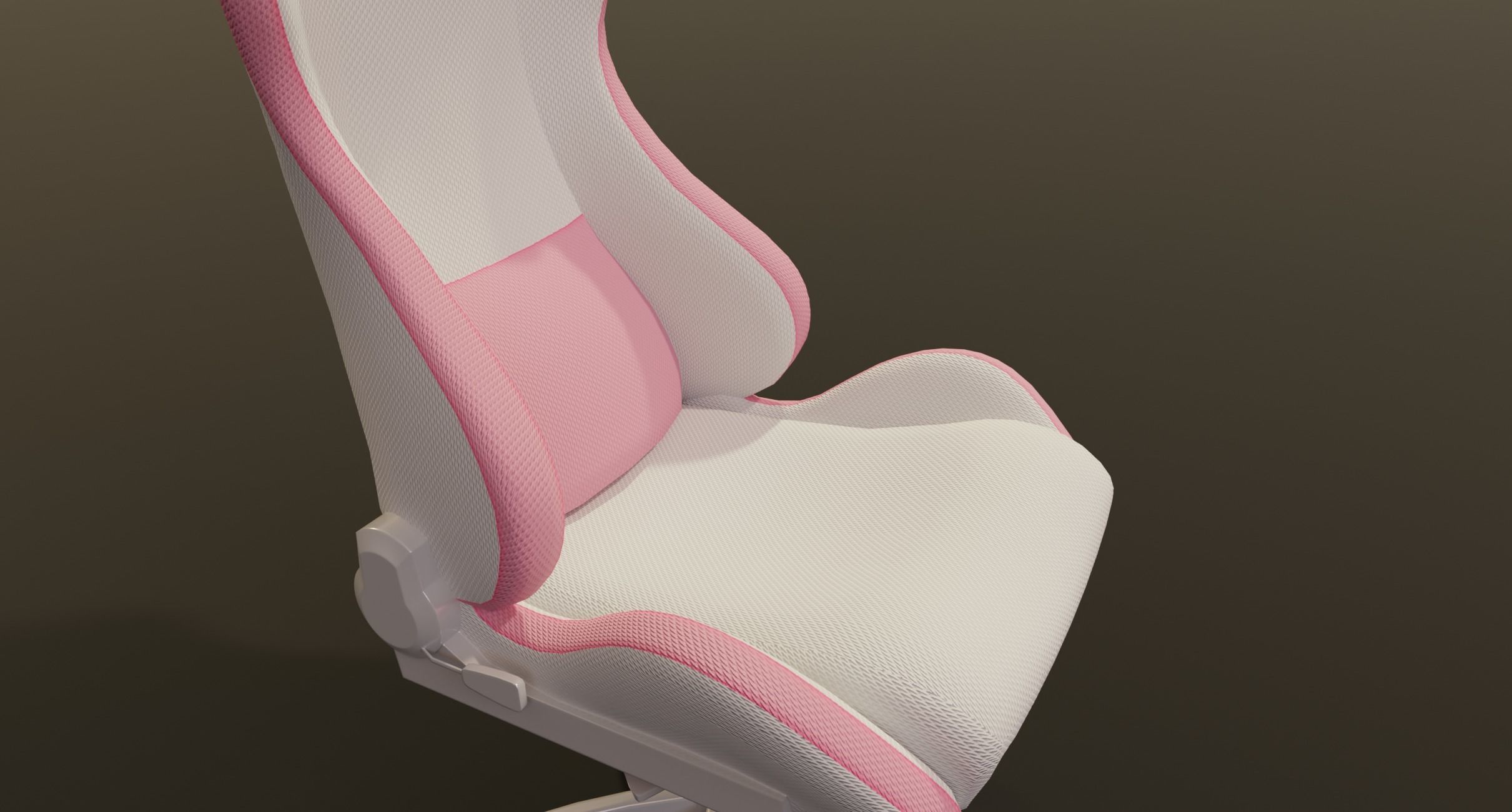 3D model cute girl gaming chair gamer chair pink white modern cute VR