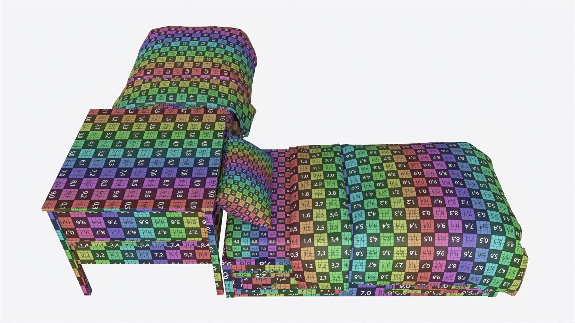 Pottery Barn Belden Twin Beds with Headboard Shelf 3D model CGTrader