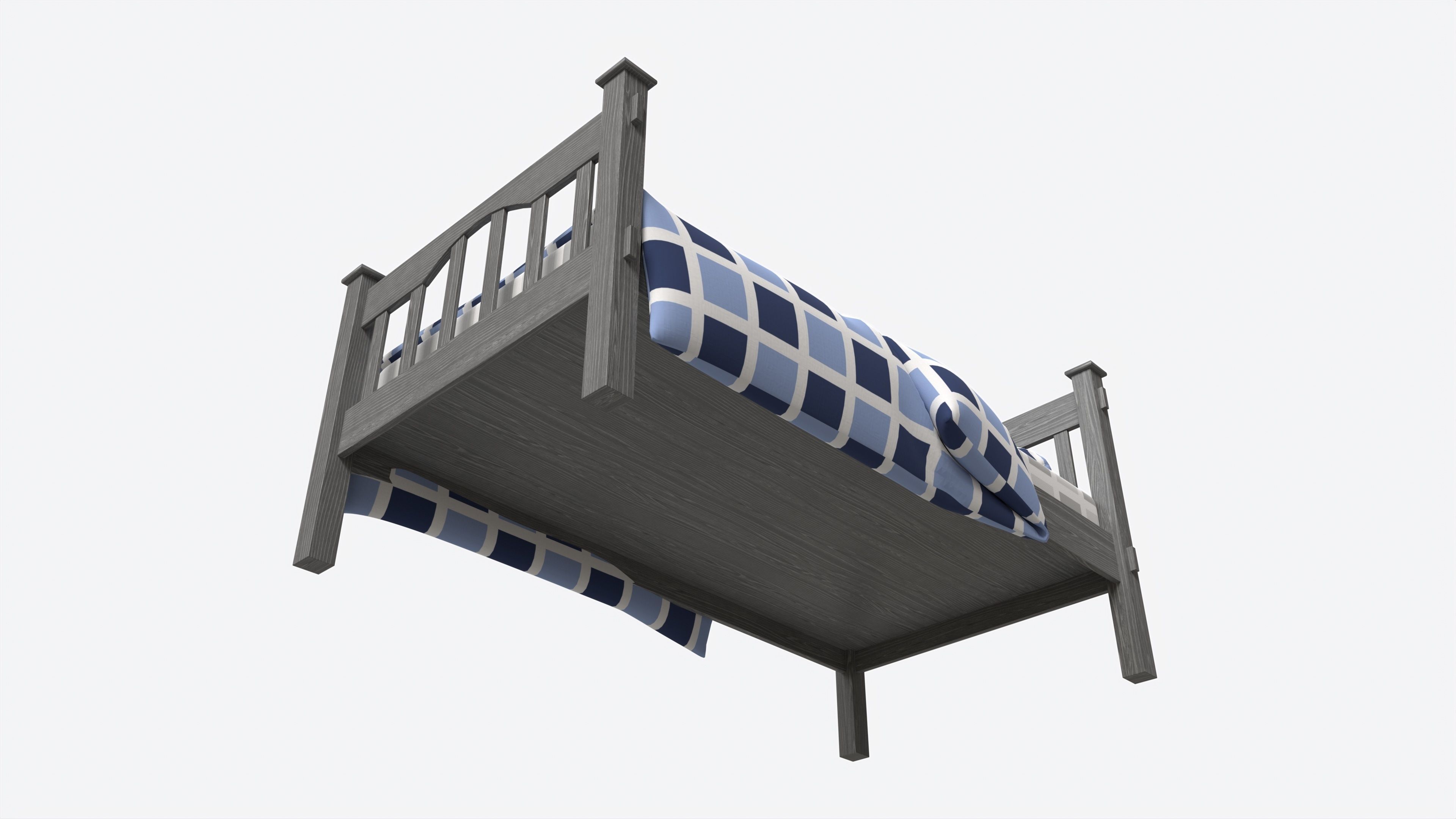 Pottery Barn Kendall Bed Single 3D model CGTrader