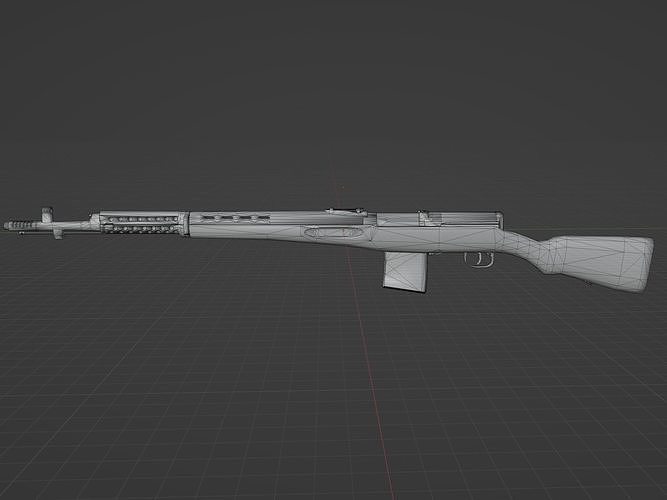 3D model SVT 40 rifle VR / AR / low-poly | CGTrader