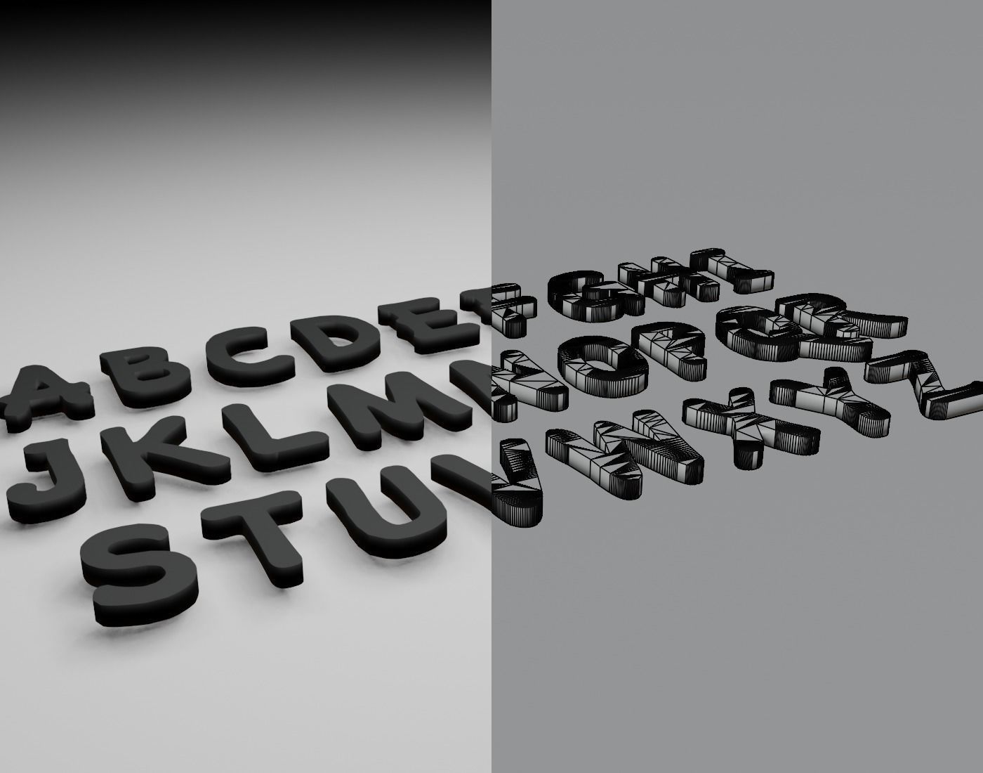 RonysiswadiArchitect4 Text Font 3D Printing STL Collection 3D model 3D ...