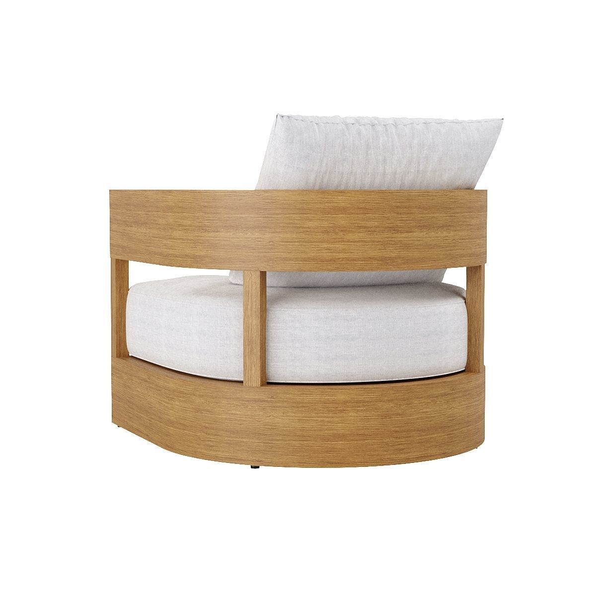 BALMAIN TEAK SWIVEL LOUNGE CHAIR 3D model CGTrader