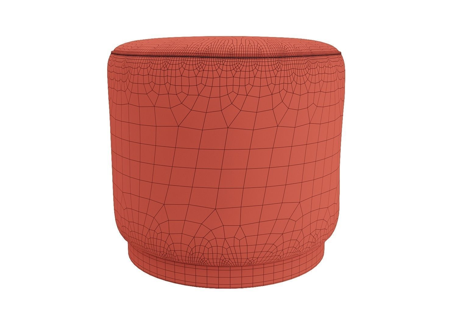 Crate and Barrel Zoey Swivel Ottoman 3D model CGTrader