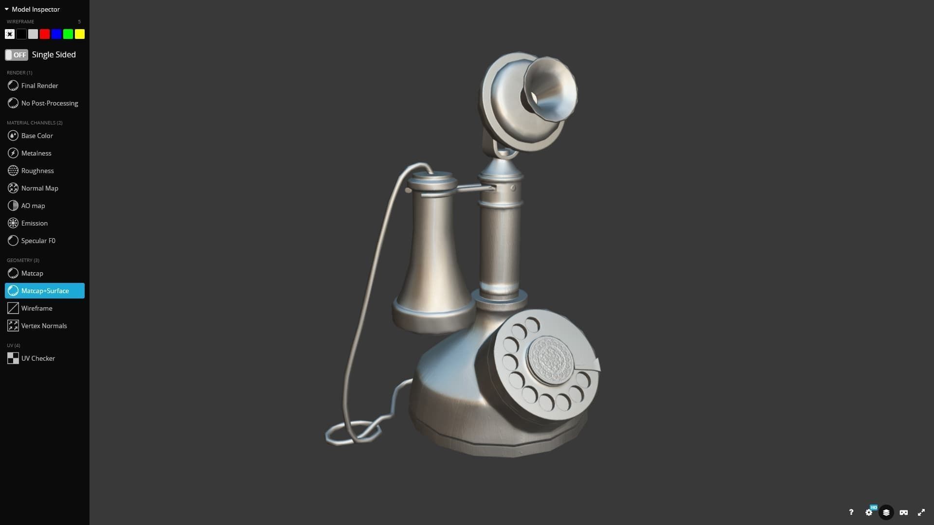 Telephone Model Game 3D model Candlestick Phone 3D Model Game Ready VR / AR / low-poly ...