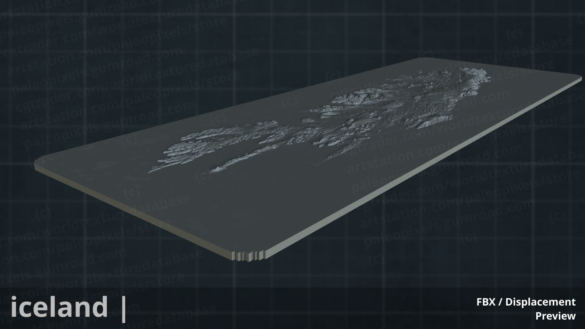 Iceland FBX 3D printable mesh 3D model 3D printable CGTrader