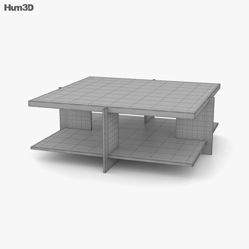 Frank Lloyd Wright Lewis Coffee table 3D model CGTrader