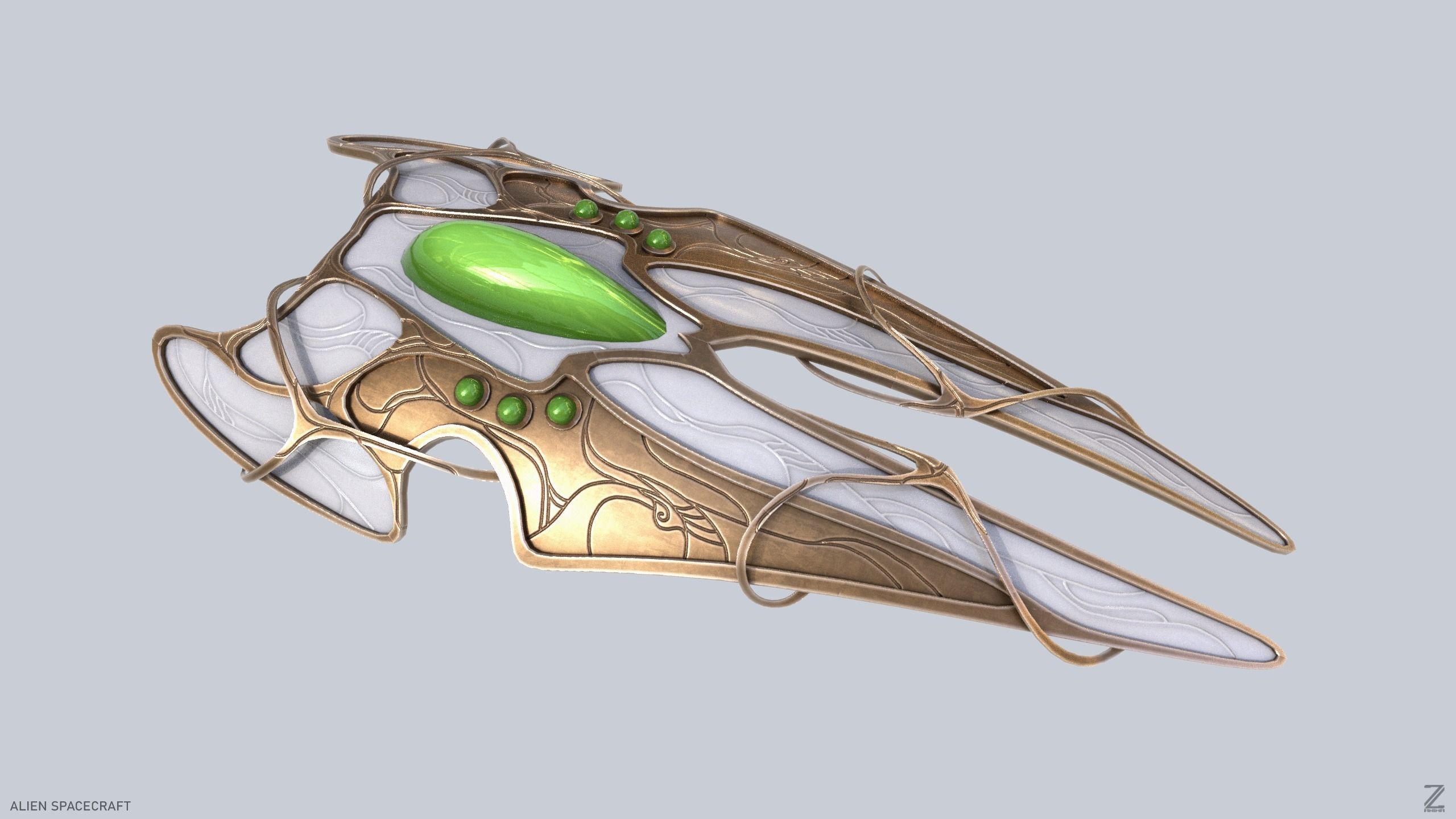 3D model Alien spacecraft VR / AR / low-poly | CGTrader