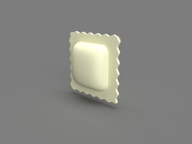 Pasta Roni Ravioli Model Fresh Stuffed Pasta Ravioli Food 3D model 3D printable | CGTrader