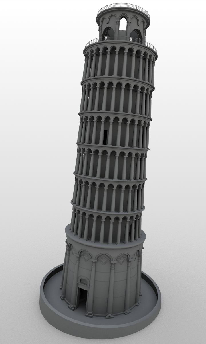 Leaning Tower of Pisa 3D model CGTrader