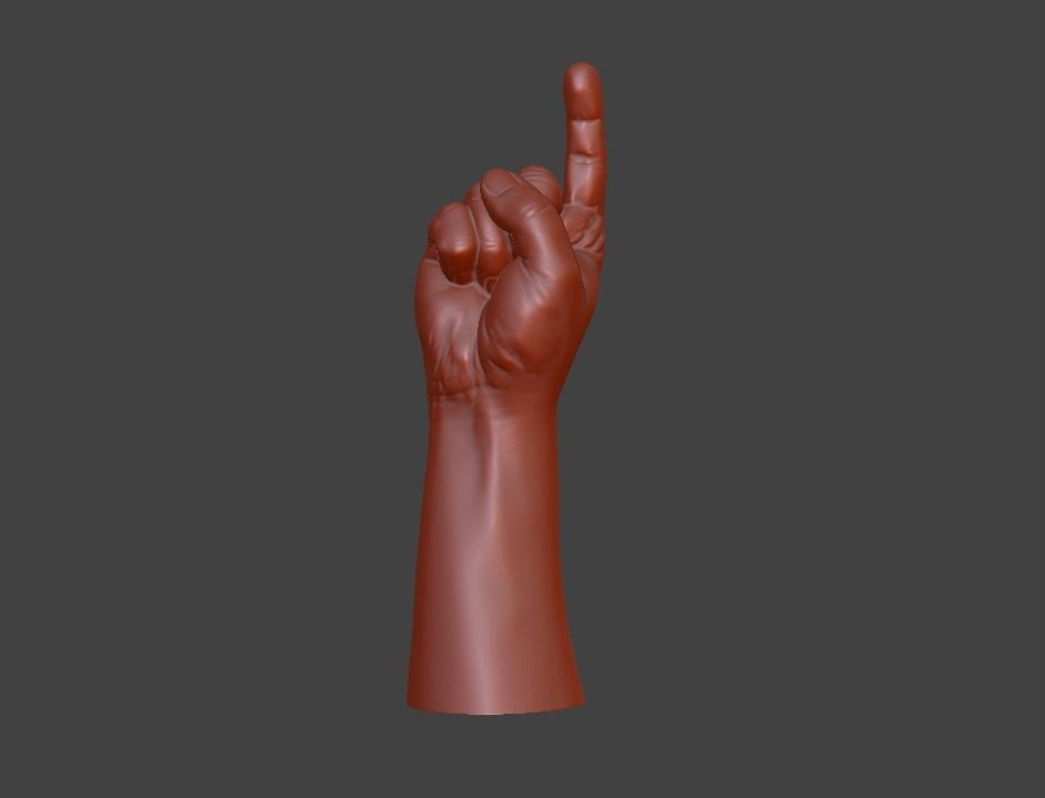 hand pointing finger 3D model 3D printable | CGTrader