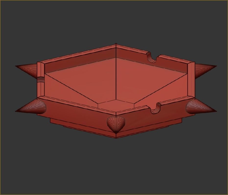 Printable hexagonal ash tray 3D model 3D printable | CGTrader
