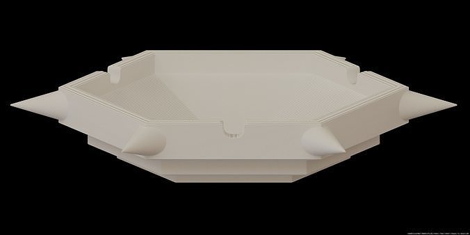 Printable hexagonal ash tray 3D model 3D printable | CGTrader