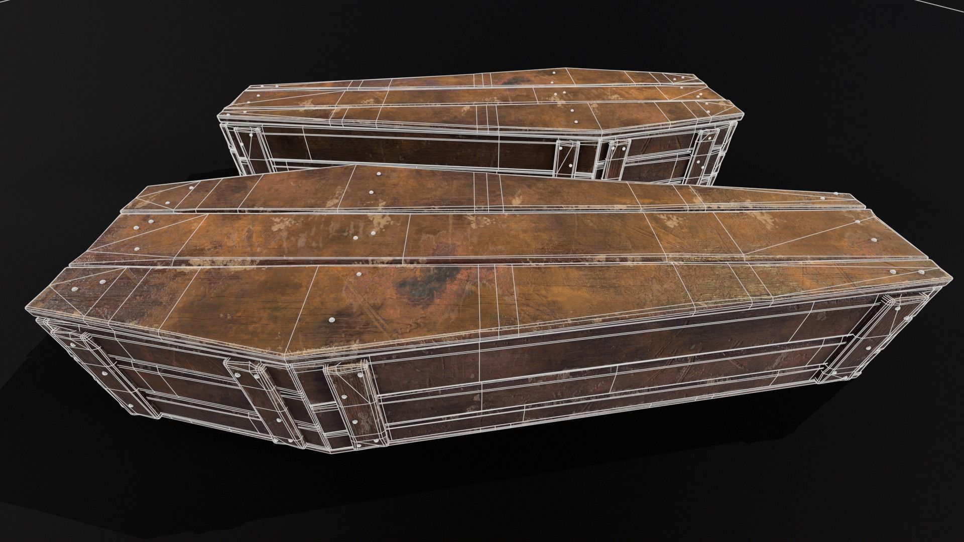 Rustic Coffin 3D model Rustic Wooden Coffin VR / AR / low-poly | CGTrader