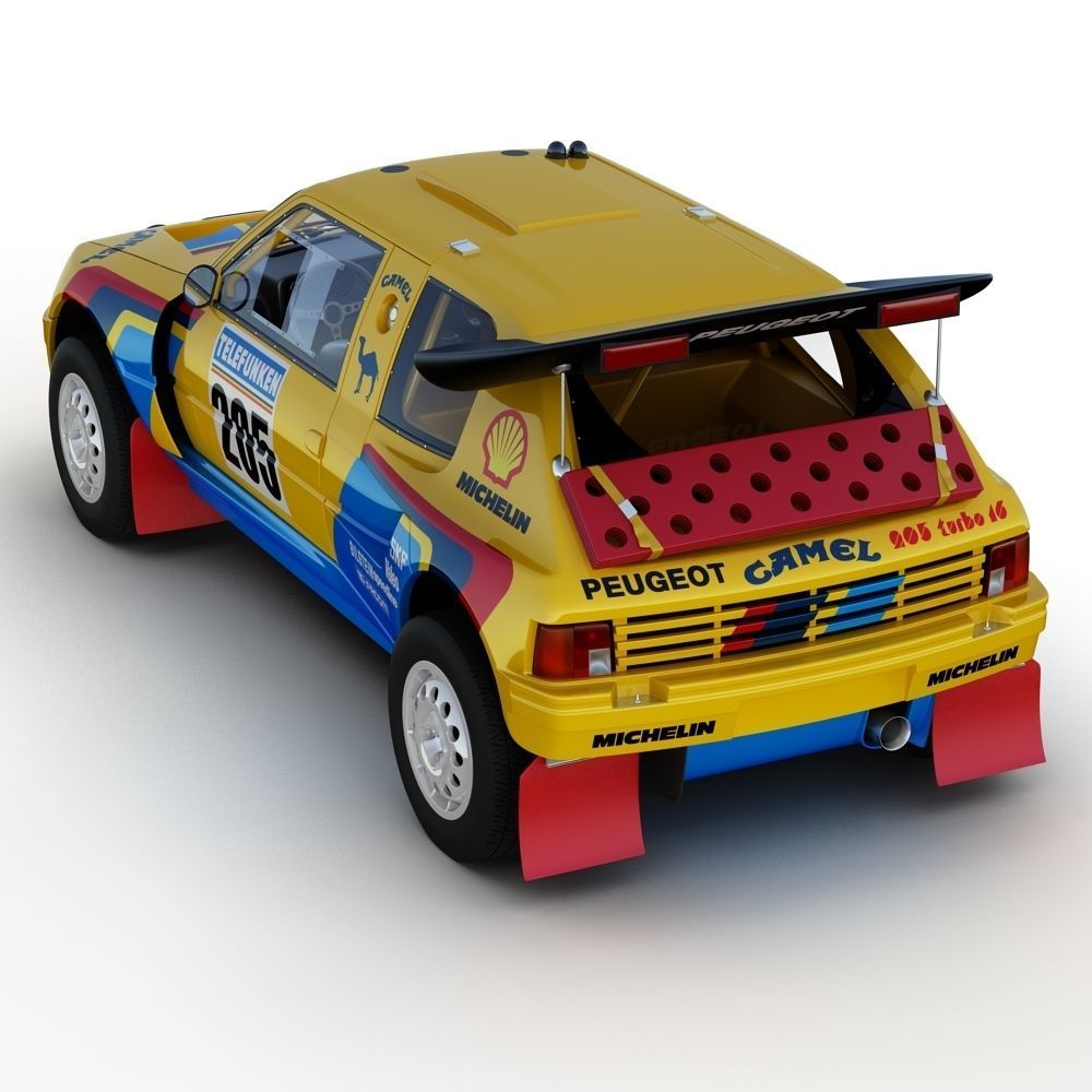 Peugeot 205 T16 Grand Raid 3D model | CGTrader