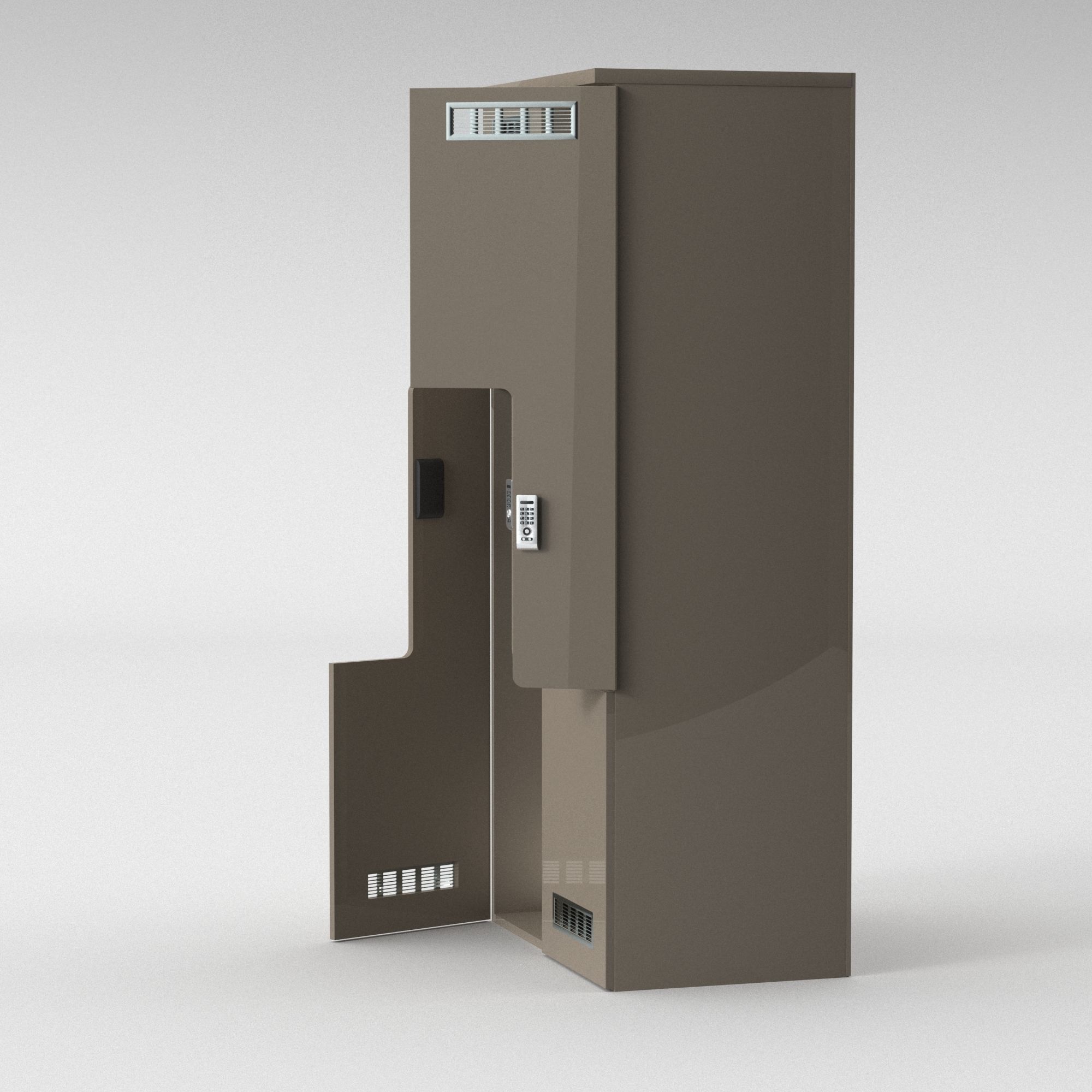 Locker Polytech 3D model Locker Cabinet with Electronic Lock - Kale Kilit Style ...