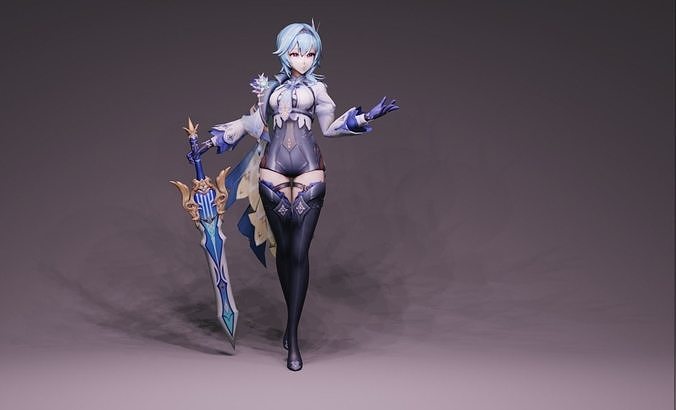 Anime Character - GI Eula 3D model | CGTrader