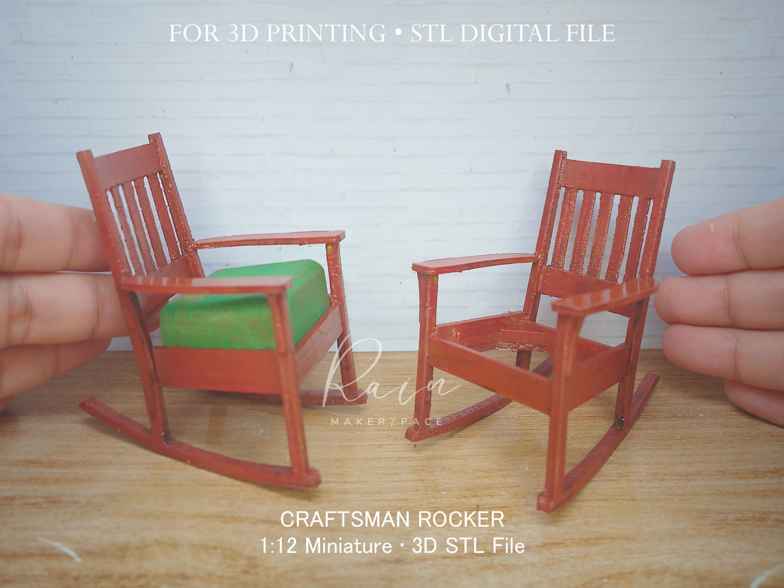 Craftsman Rocker Miniature Hospital Craftsman Rocker 3D model 3D printable | CGTrader
