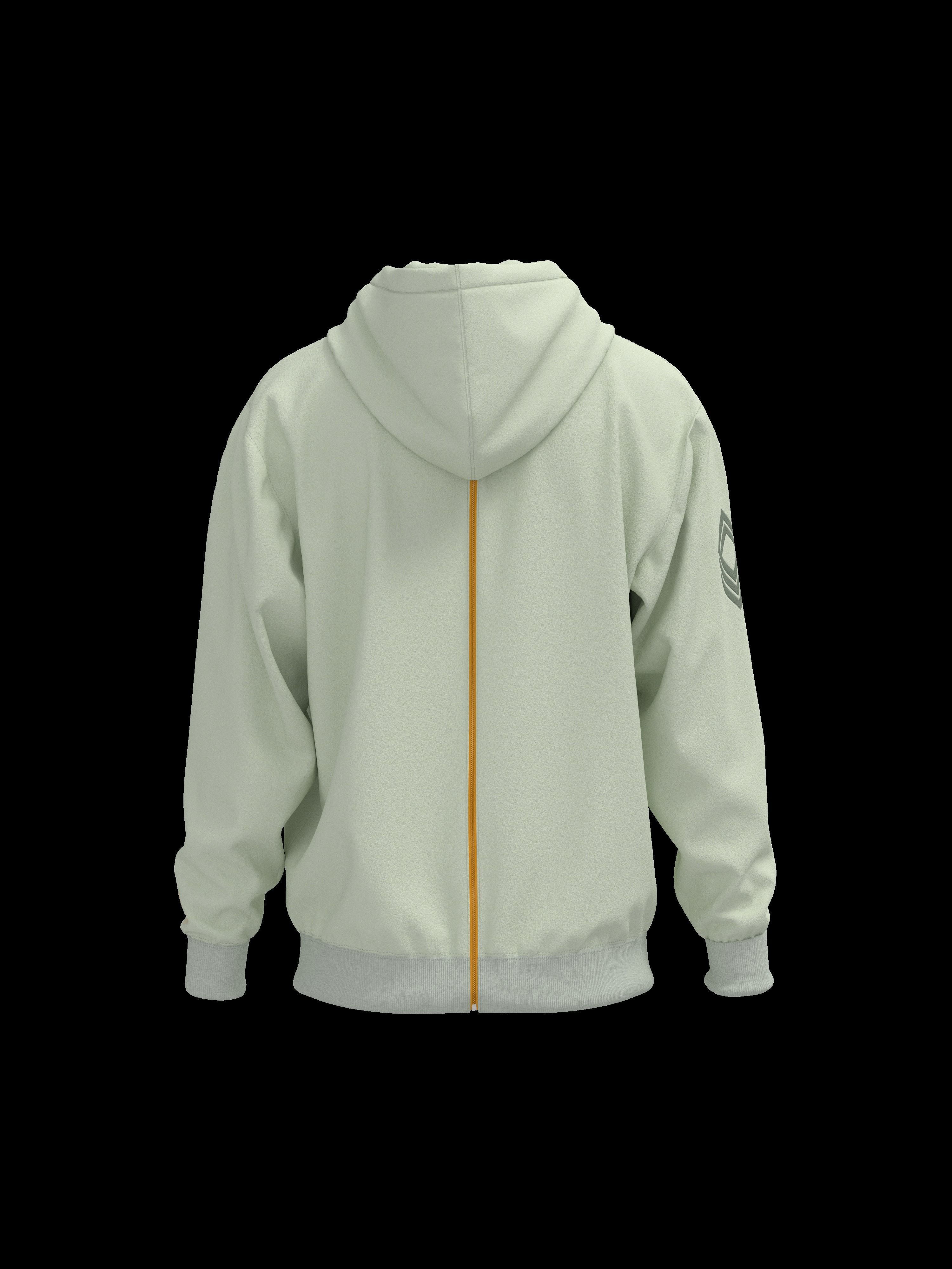 Male hoodie pocket zipper print logo 3D model rigged | CGTrader