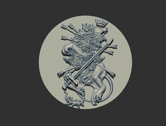 lion pendant 3D print model 3D model 3D printable | CGTrader