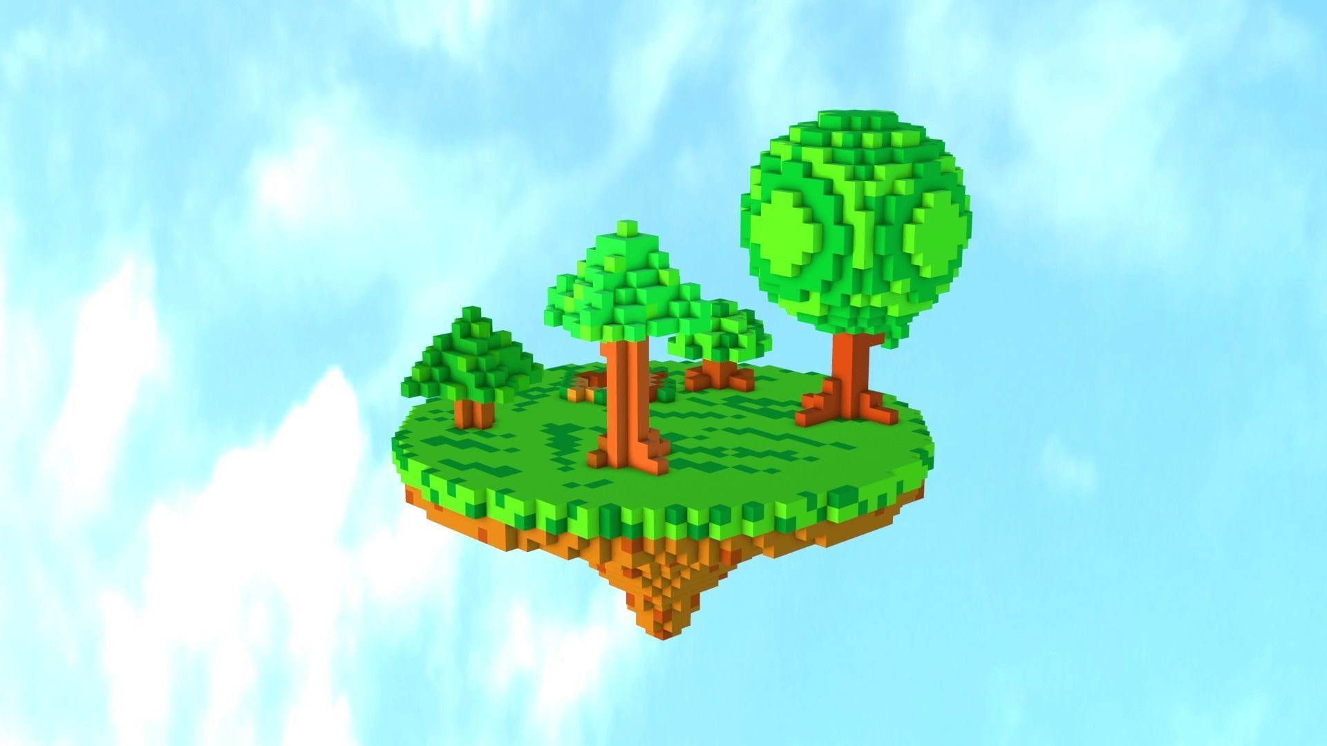 The granite island free 3D model CGTrader