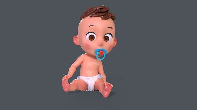Baby rig 3D model rigged | CGTrader