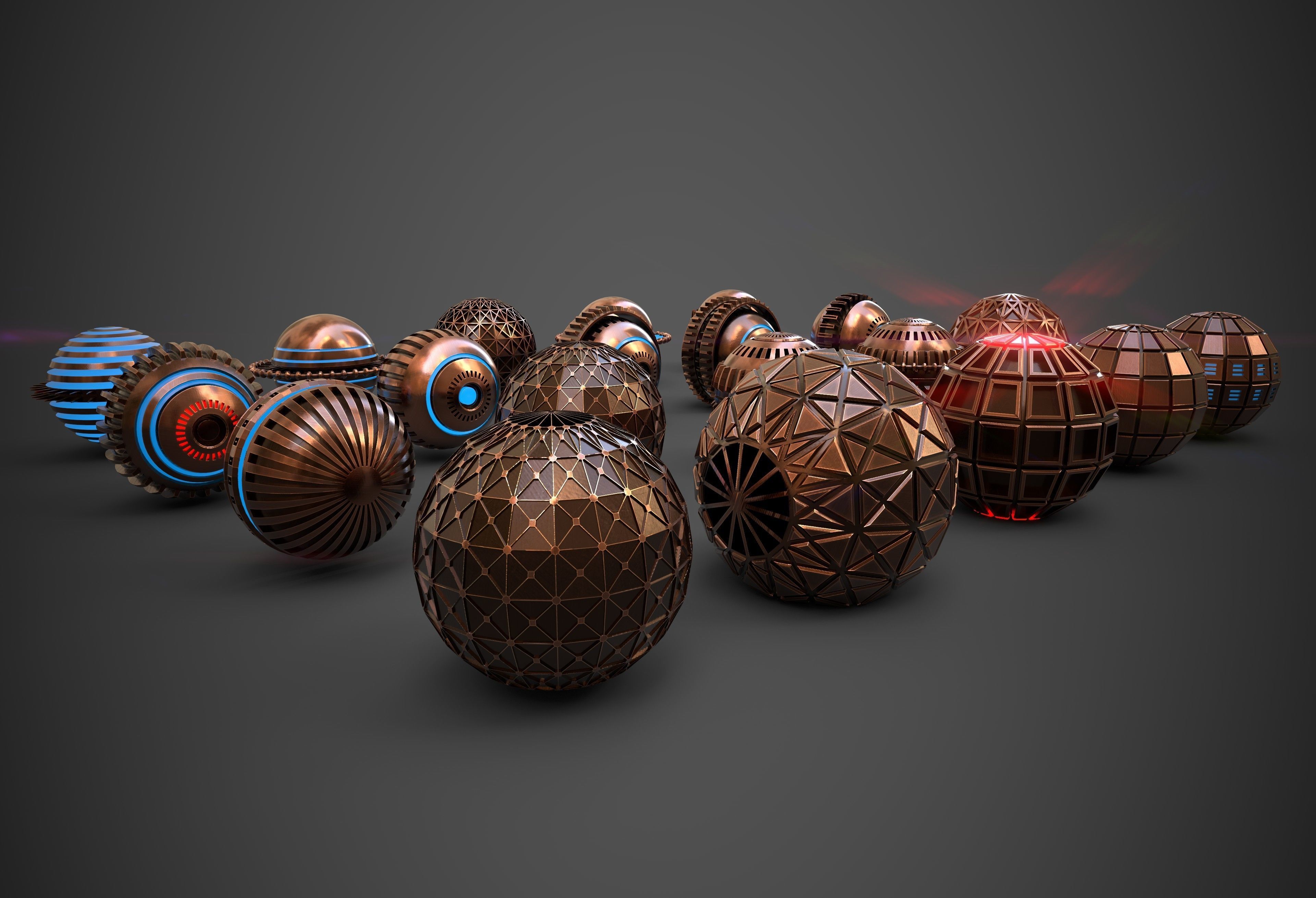 3D model Sci-Fi Sphere Collection Metal Two VR / AR / low-poly | CGTrader