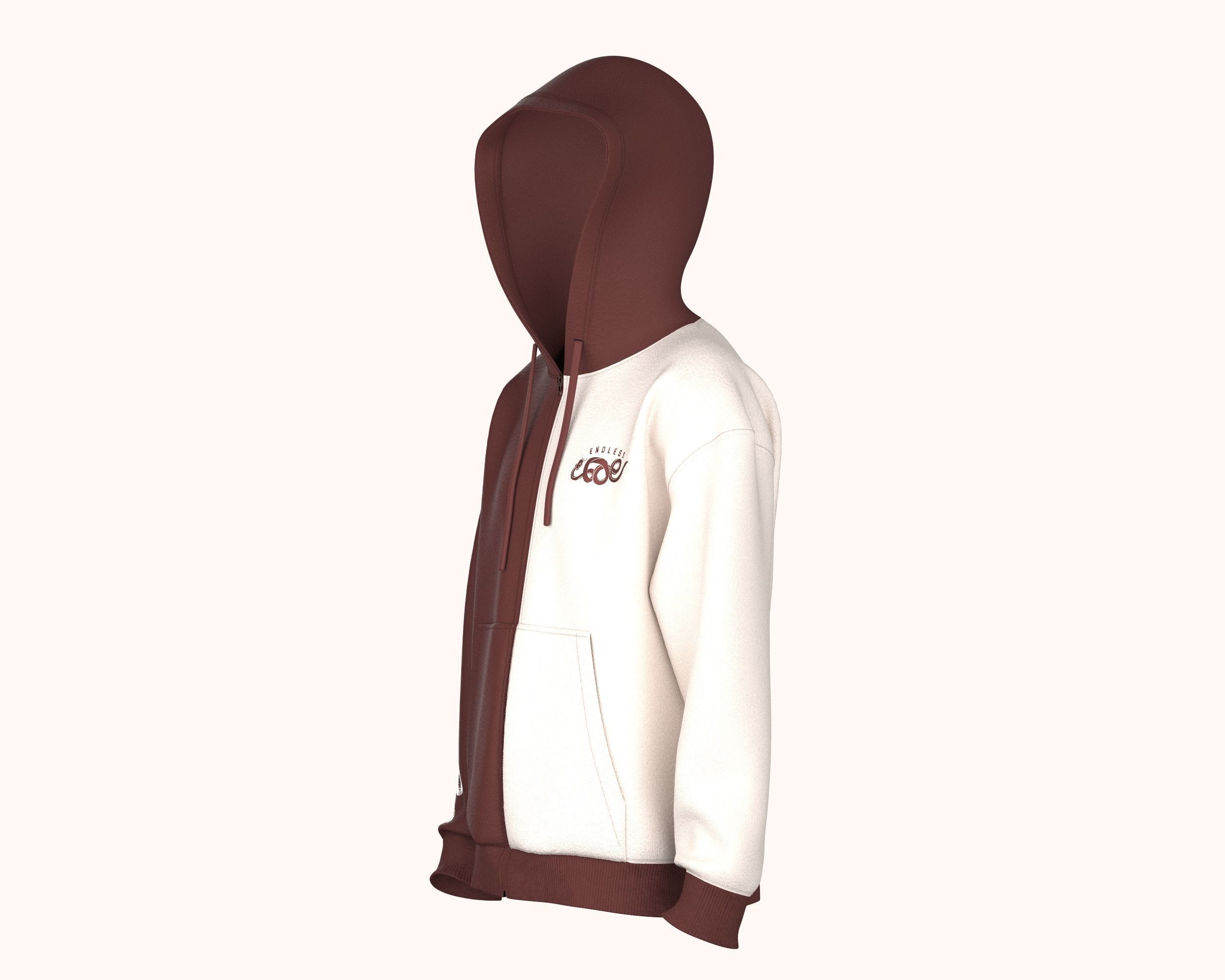 Two tone Zip Hoodie
