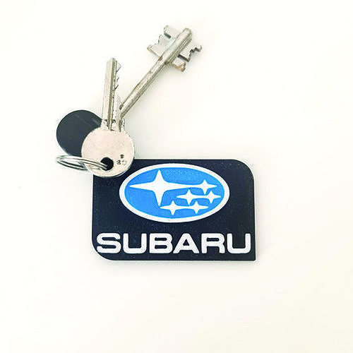 Keychain Subaru II 3D model 3D printable CGTrader