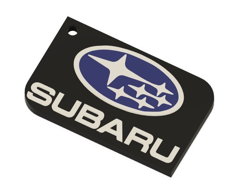 Keychain Subaru II 3D model 3D printable CGTrader