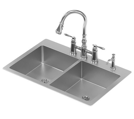 MOEN kitchen sink GS202684 3D model | CGTrader