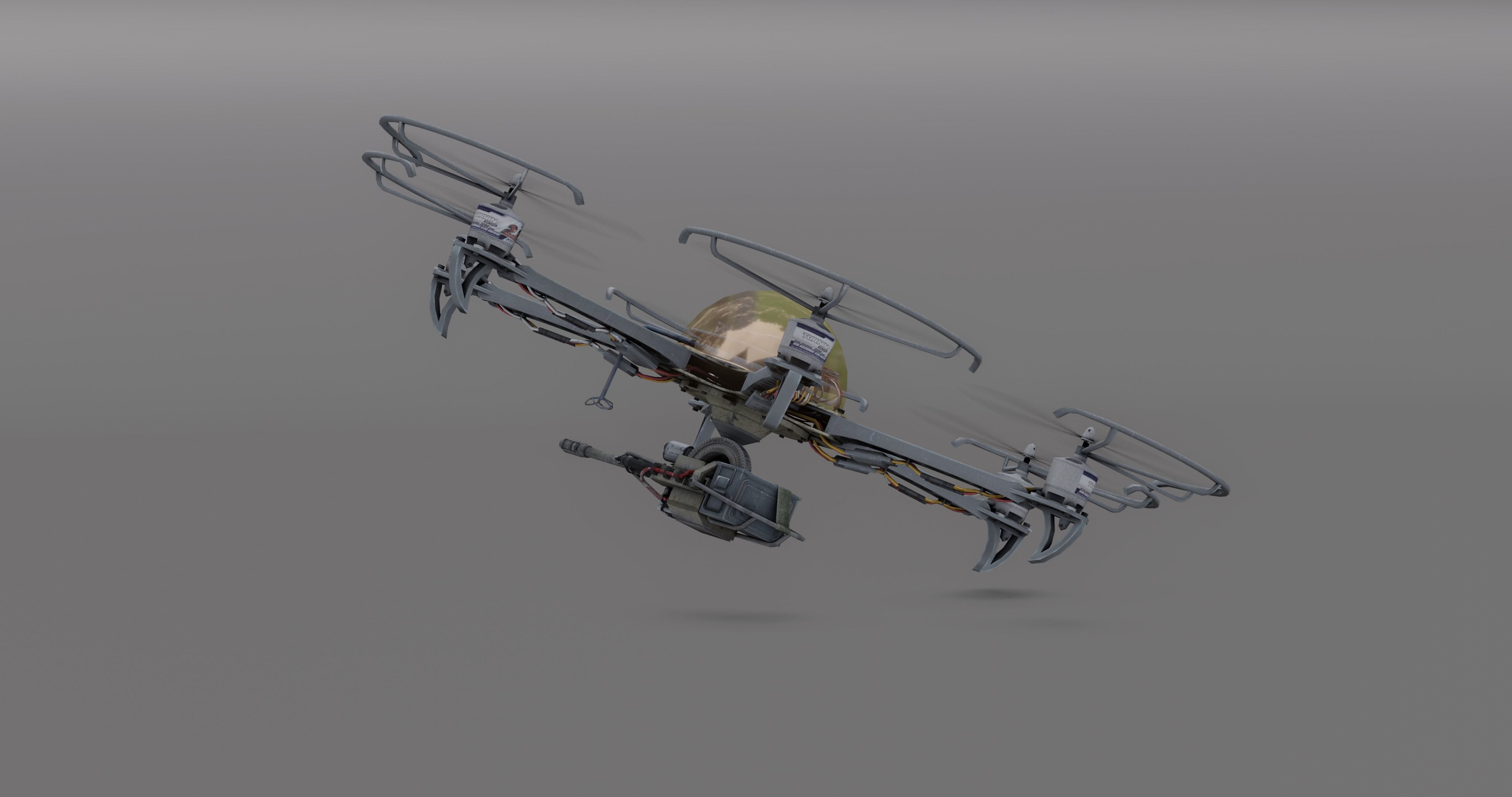 3D model Drone attack - camikaze for blender VR / AR / low-poly | CGTrader