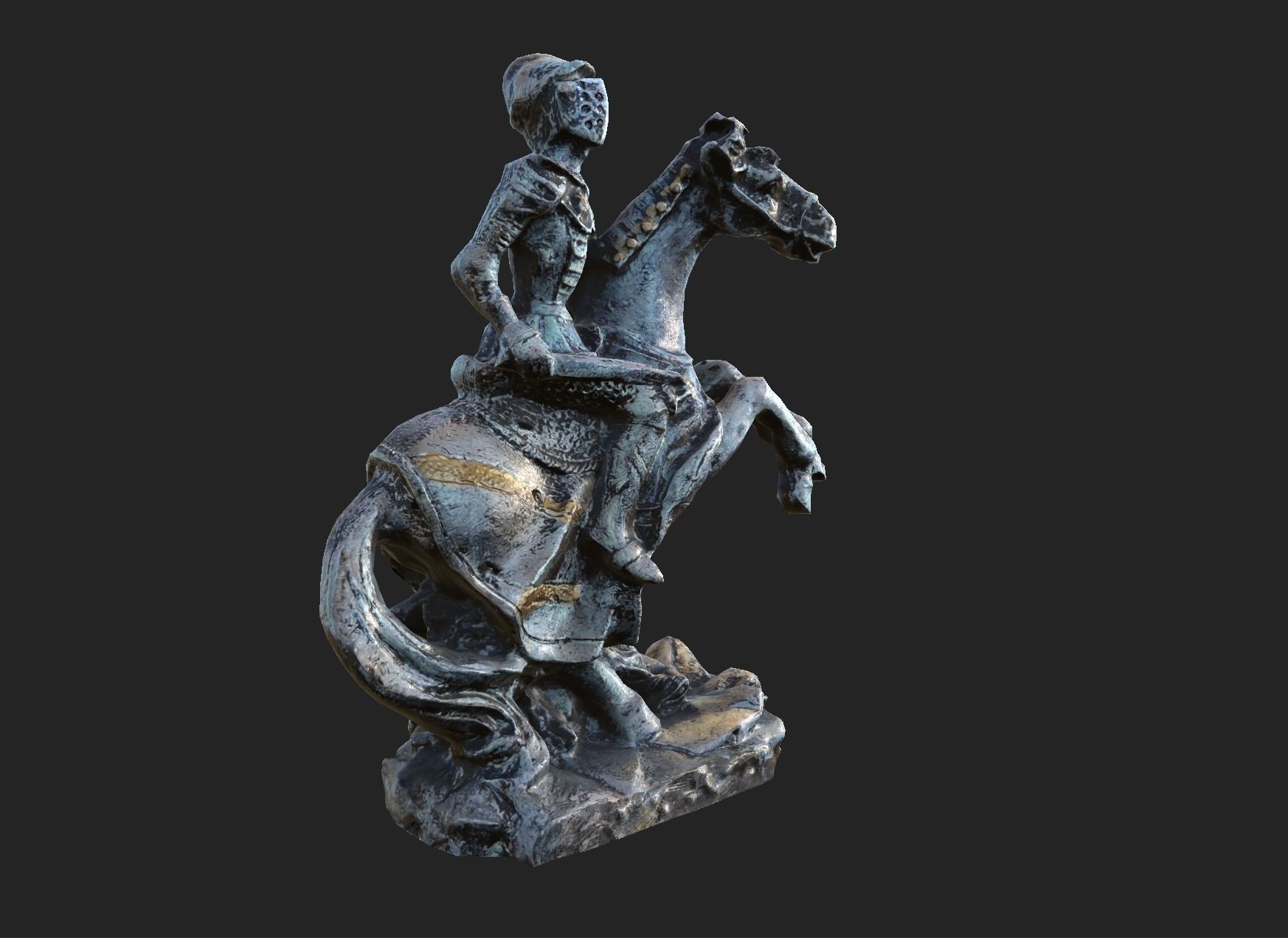 knight On Horse Statue free VR / AR / low-poly 3D model | CGTrader
