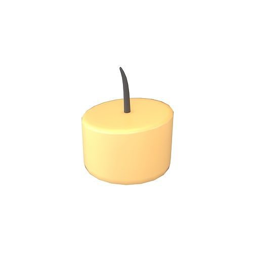 3D model Cartoon Candle with no fire V2 003 VR / AR / lowpoly CGTrader