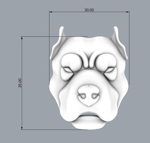 DOG HEAD 3D model 3D printable | CGTrader