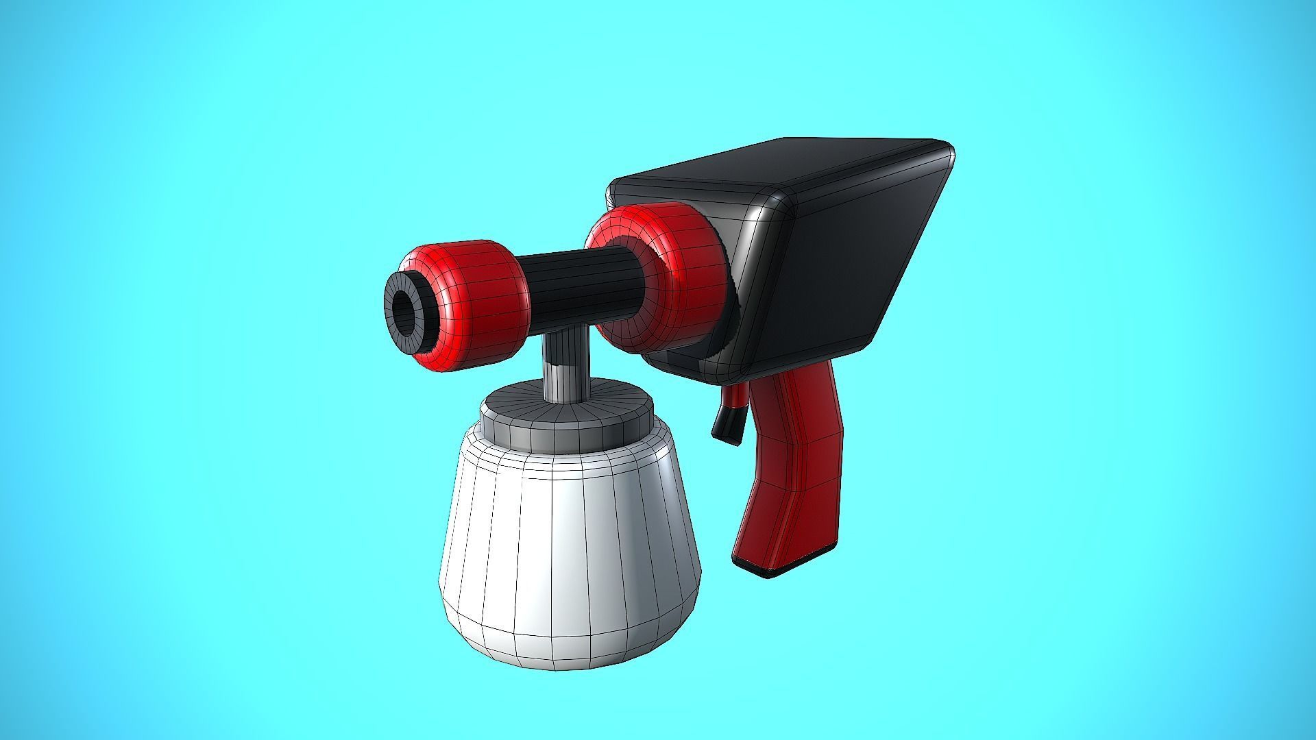 3D model PAINT GUN CARTOON STYLIZED VR / AR / lowpoly CGTrader
