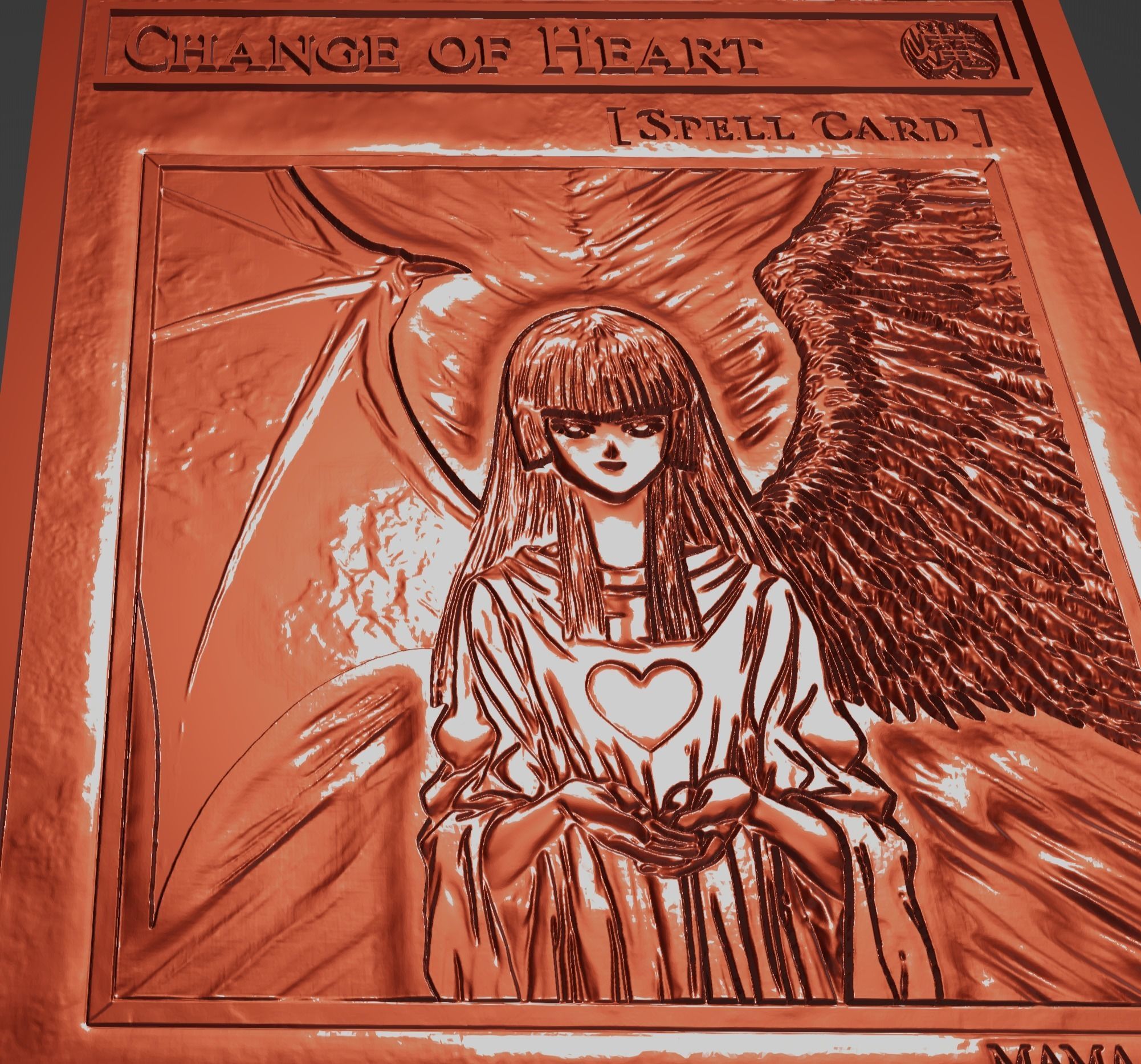 change of heart yugioh 3D model 3D printable CGTrader