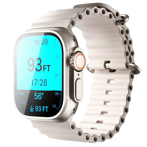 Apple Watch Ultra White Ocean Band 3D model CGTrader