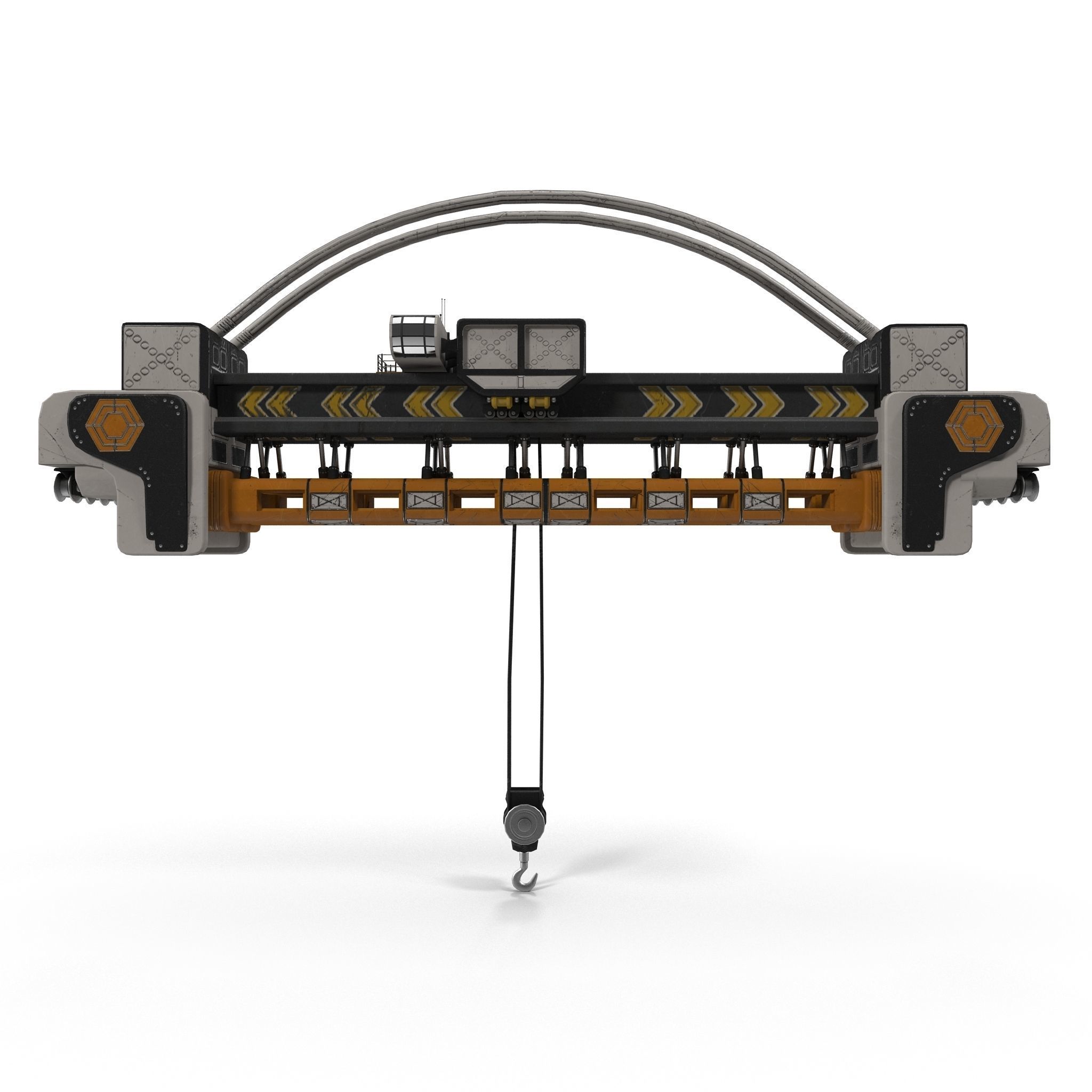 SCI FI Overhead Crane 3D Model MAX OBJ FBX MTL