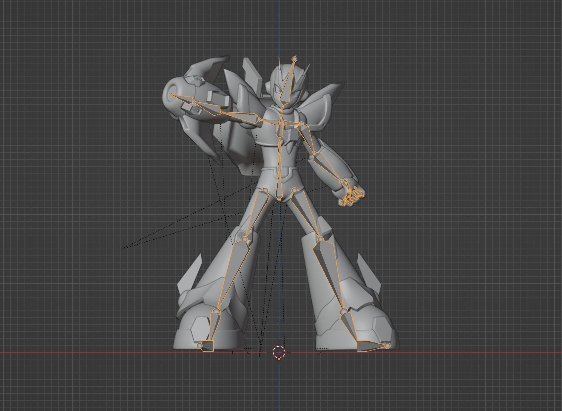 Megaman Ultimate Armor Mega Man X4 3D model rigged CGTrader