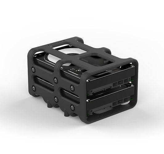 NZXT H210 - Hard Drive Mounting Rack - 2x HDD 3D model 3D printable ...