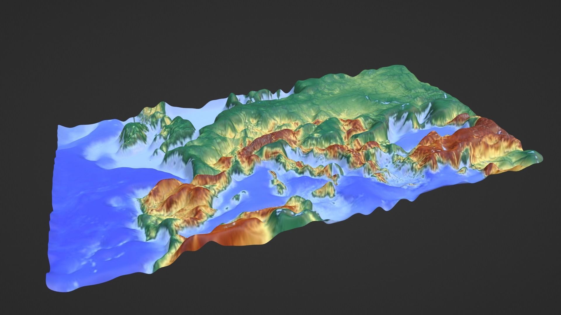 3D model Europe Map Topography VR / AR / low-poly | CGTrader