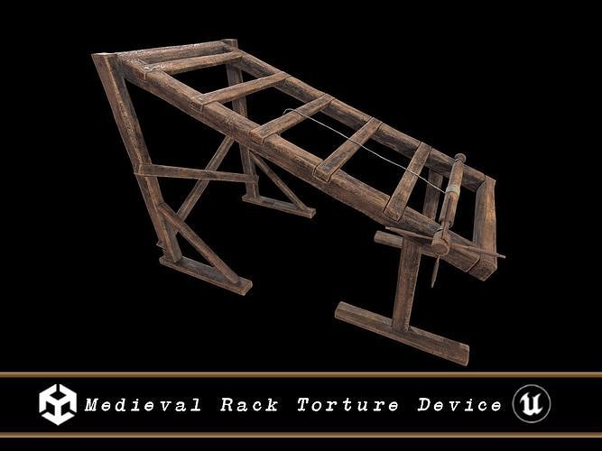3D model Medieval Rack Torture Device VR / AR / lowpoly CGTrader