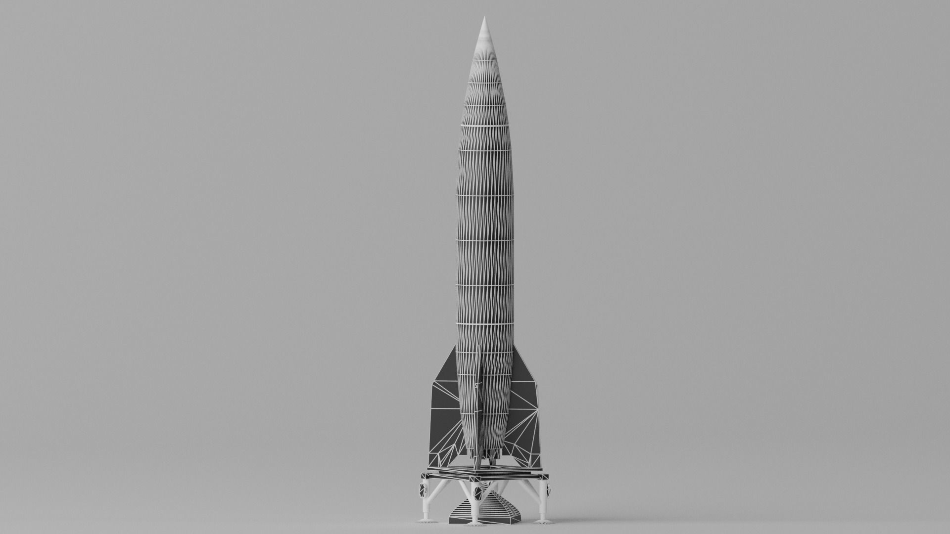 WW2 V2 Rocket Missile 3D model CGTrader